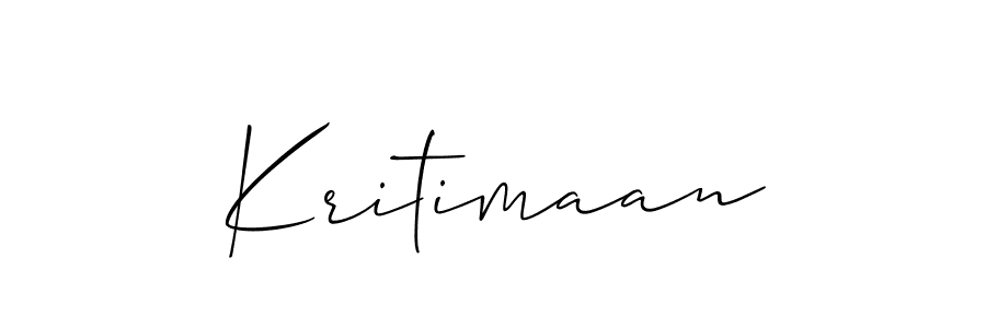 Create a beautiful signature design for name Kritimaan. With this signature (Allison_Script) fonts, you can make a handwritten signature for free. Kritimaan signature style 2 images and pictures png