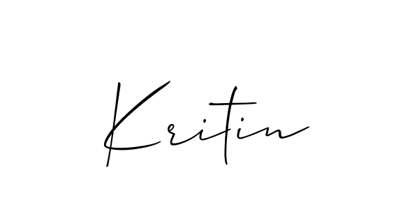 The best way (Allison_Script) to make a short signature is to pick only two or three words in your name. The name Kritin include a total of six letters. For converting this name. Kritin signature style 2 images and pictures png