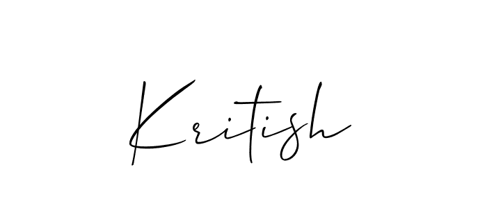 Design your own signature with our free online signature maker. With this signature software, you can create a handwritten (Allison_Script) signature for name Kritish. Kritish signature style 2 images and pictures png