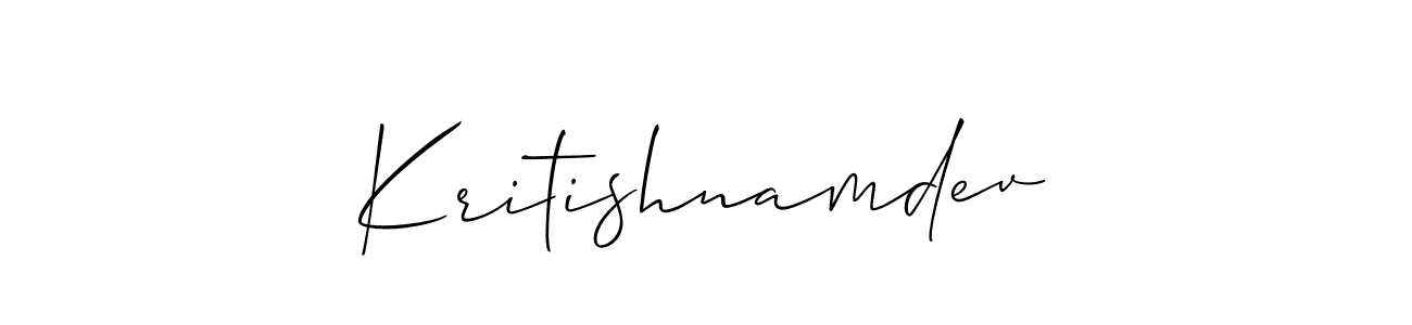 Once you've used our free online signature maker to create your best signature Allison_Script style, it's time to enjoy all of the benefits that Kritishnamdev name signing documents. Kritishnamdev signature style 2 images and pictures png