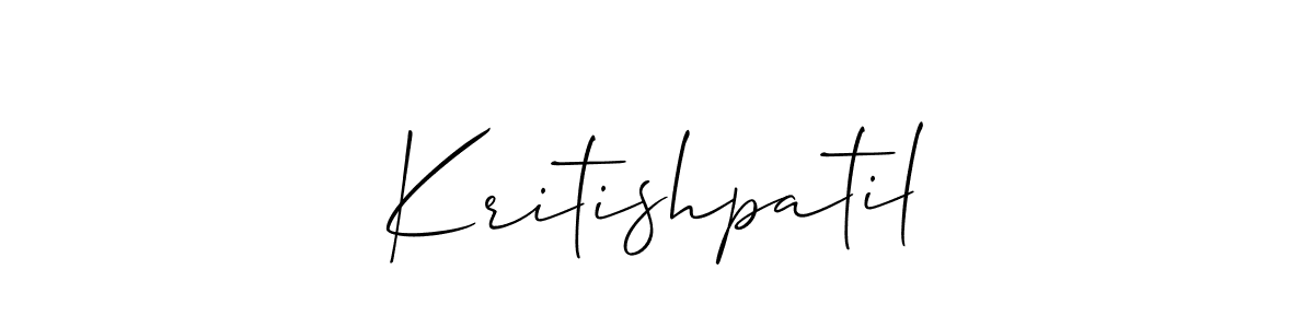 Kritishpatil stylish signature style. Best Handwritten Sign (Allison_Script) for my name. Handwritten Signature Collection Ideas for my name Kritishpatil. Kritishpatil signature style 2 images and pictures png