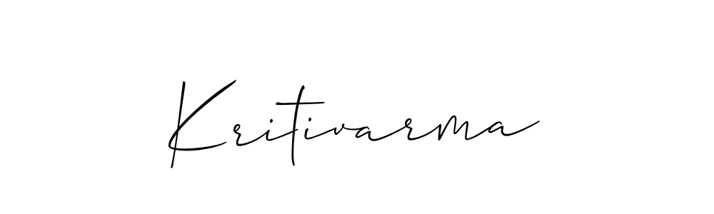 Make a beautiful signature design for name Kritivarma. With this signature (Allison_Script) style, you can create a handwritten signature for free. Kritivarma signature style 2 images and pictures png
