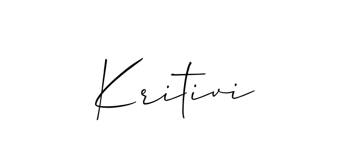 It looks lik you need a new signature style for name Kritivi. Design unique handwritten (Allison_Script) signature with our free signature maker in just a few clicks. Kritivi signature style 2 images and pictures png