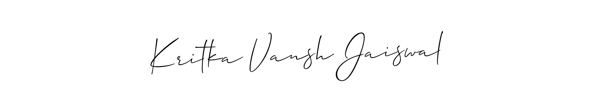 Make a beautiful signature design for name Kritka Vansh Jaiswal. Use this online signature maker to create a handwritten signature for free. Kritka Vansh Jaiswal signature style 2 images and pictures png