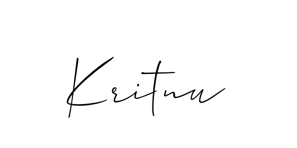 You should practise on your own different ways (Allison_Script) to write your name (Kritnu) in signature. don't let someone else do it for you. Kritnu signature style 2 images and pictures png