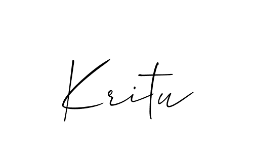 Also we have Kritu name is the best signature style. Create professional handwritten signature collection using Allison_Script autograph style. Kritu signature style 2 images and pictures png