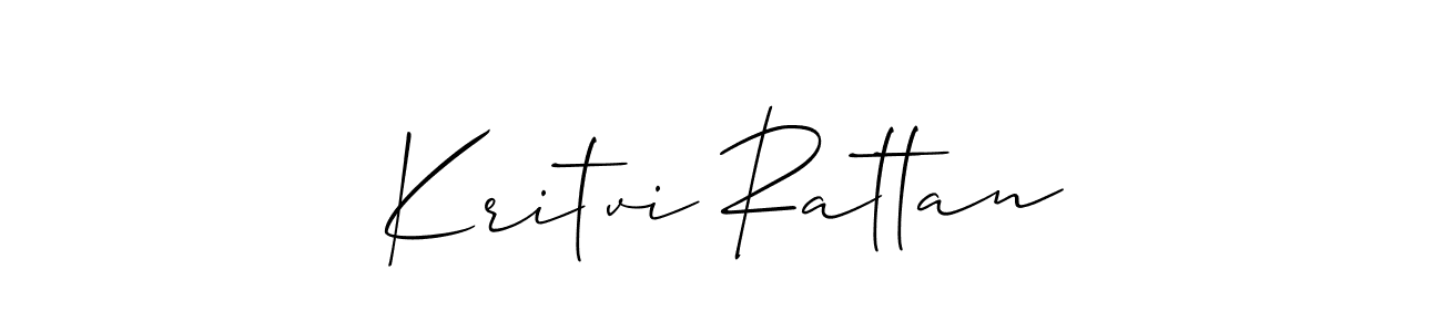Once you've used our free online signature maker to create your best signature Allison_Script style, it's time to enjoy all of the benefits that Kritvi Rattan name signing documents. Kritvi Rattan signature style 2 images and pictures png