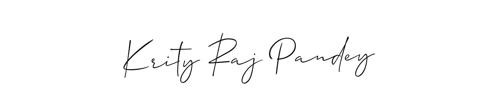 Similarly Allison_Script is the best handwritten signature design. Signature creator online .You can use it as an online autograph creator for name Krity Raj Pandey. Krity Raj Pandey signature style 2 images and pictures png