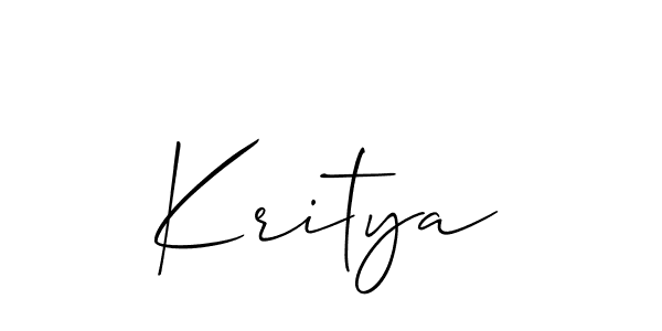 Make a beautiful signature design for name Kritya. With this signature (Allison_Script) style, you can create a handwritten signature for free. Kritya signature style 2 images and pictures png