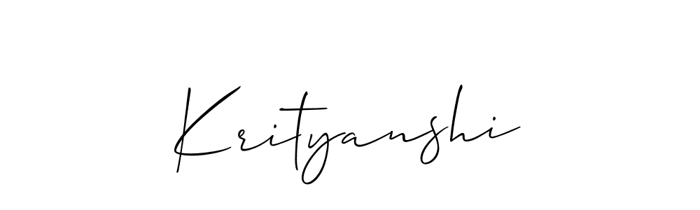 You should practise on your own different ways (Allison_Script) to write your name (Krityanshi) in signature. don't let someone else do it for you. Krityanshi signature style 2 images and pictures png