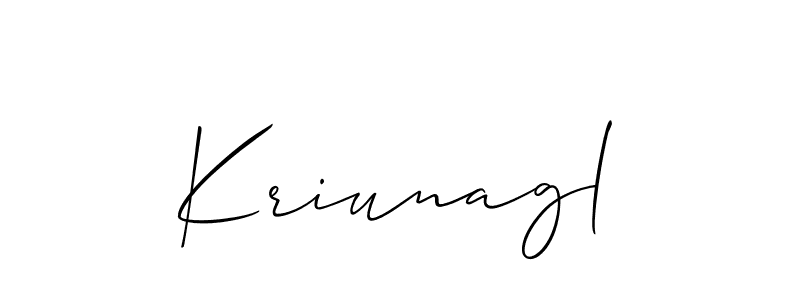 How to Draw Kriunagl signature style? Allison_Script is a latest design signature styles for name Kriunagl. Kriunagl signature style 2 images and pictures png