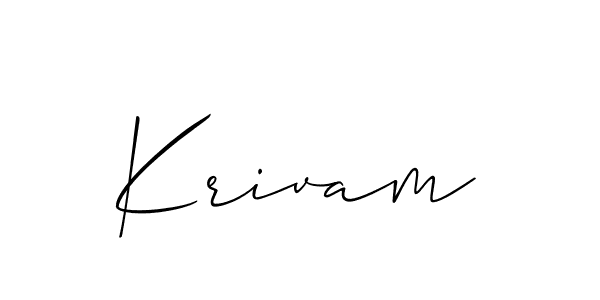 How to make Krivam signature? Allison_Script is a professional autograph style. Create handwritten signature for Krivam name. Krivam signature style 2 images and pictures png