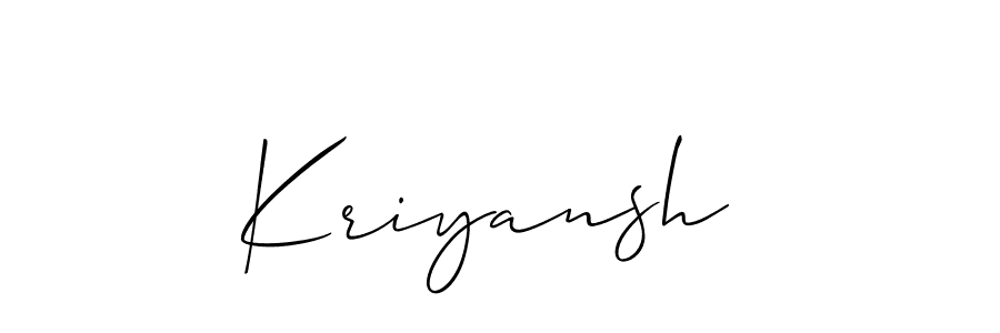 Make a beautiful signature design for name Kriyansh . With this signature (Allison_Script) style, you can create a handwritten signature for free. Kriyansh  signature style 2 images and pictures png