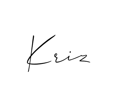 How to make Kriz name signature. Use Allison_Script style for creating short signs online. This is the latest handwritten sign. Kriz signature style 2 images and pictures png