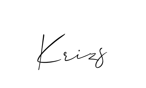 Make a beautiful signature design for name Krizs. Use this online signature maker to create a handwritten signature for free. Krizs signature style 2 images and pictures png