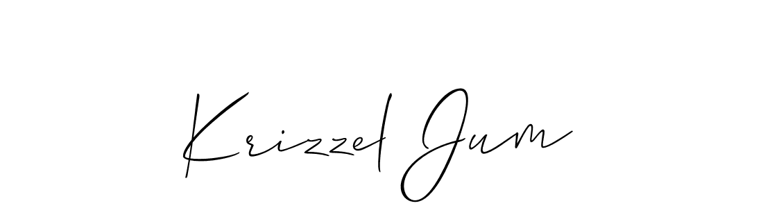 Create a beautiful signature design for name Krizzel Jum. With this signature (Allison_Script) fonts, you can make a handwritten signature for free. Krizzel Jum signature style 2 images and pictures png