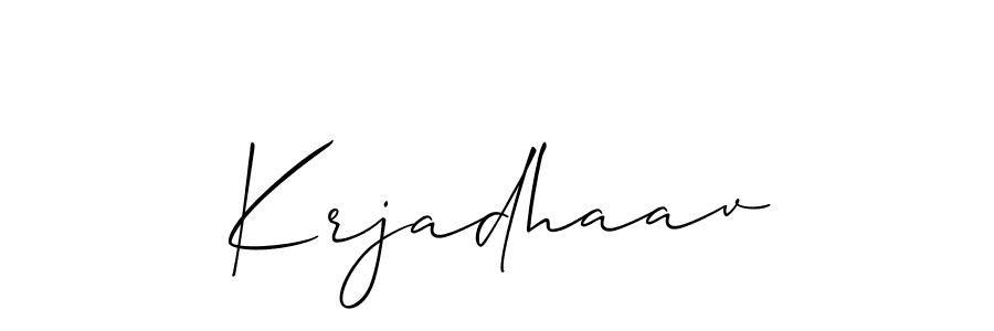 Similarly Allison_Script is the best handwritten signature design. Signature creator online .You can use it as an online autograph creator for name Krjadhaav. Krjadhaav signature style 2 images and pictures png
