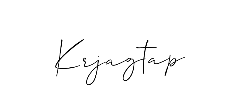 It looks lik you need a new signature style for name Krjagtap. Design unique handwritten (Allison_Script) signature with our free signature maker in just a few clicks. Krjagtap signature style 2 images and pictures png