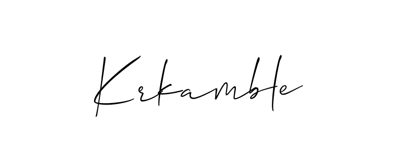 You should practise on your own different ways (Allison_Script) to write your name (Krkamble) in signature. don't let someone else do it for you. Krkamble signature style 2 images and pictures png