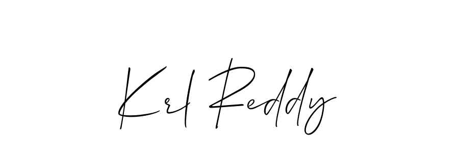 Use a signature maker to create a handwritten signature online. With this signature software, you can design (Allison_Script) your own signature for name Krl Reddy. Krl Reddy signature style 2 images and pictures png