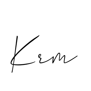 Allison_Script is a professional signature style that is perfect for those who want to add a touch of class to their signature. It is also a great choice for those who want to make their signature more unique. Get Krm name to fancy signature for free. Krm signature style 2 images and pictures png