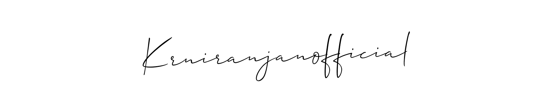 Krniranjanofficial stylish signature style. Best Handwritten Sign (Allison_Script) for my name. Handwritten Signature Collection Ideas for my name Krniranjanofficial. Krniranjanofficial signature style 2 images and pictures png