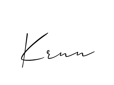 Use a signature maker to create a handwritten signature online. With this signature software, you can design (Allison_Script) your own signature for name Krnn. Krnn signature style 2 images and pictures png