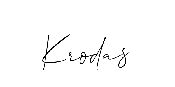 Make a beautiful signature design for name Krodas. With this signature (Allison_Script) style, you can create a handwritten signature for free. Krodas signature style 2 images and pictures png
