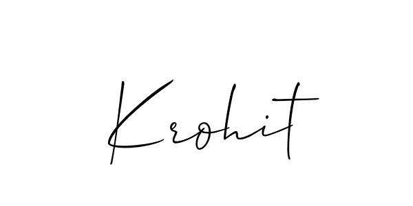Make a beautiful signature design for name Krohit. With this signature (Allison_Script) style, you can create a handwritten signature for free. Krohit signature style 2 images and pictures png