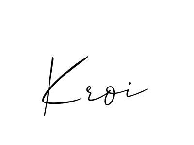 Design your own signature with our free online signature maker. With this signature software, you can create a handwritten (Allison_Script) signature for name Kroi. Kroi signature style 2 images and pictures png