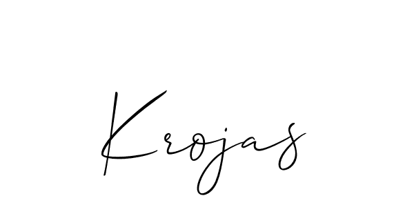 It looks lik you need a new signature style for name Krojas. Design unique handwritten (Allison_Script) signature with our free signature maker in just a few clicks. Krojas signature style 2 images and pictures png