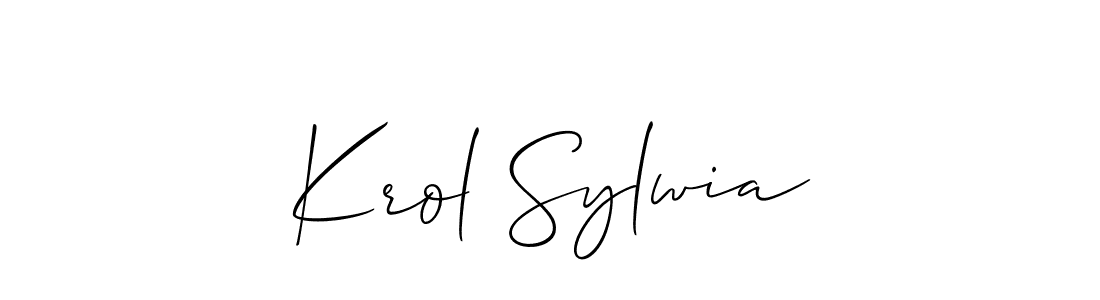 Best and Professional Signature Style for Krol Sylwia. Allison_Script Best Signature Style Collection. Krol Sylwia signature style 2 images and pictures png