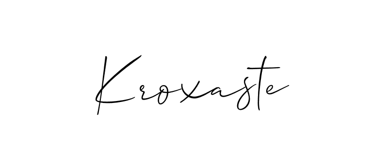 Create a beautiful signature design for name Kroxaste. With this signature (Allison_Script) fonts, you can make a handwritten signature for free. Kroxaste signature style 2 images and pictures png