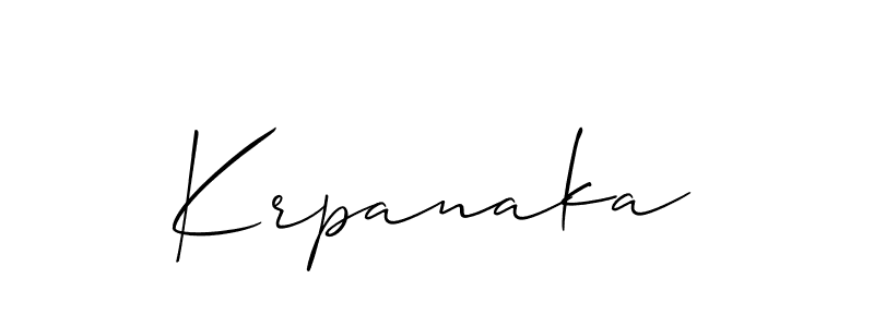 Make a beautiful signature design for name Krpanaka. With this signature (Allison_Script) style, you can create a handwritten signature for free. Krpanaka signature style 2 images and pictures png
