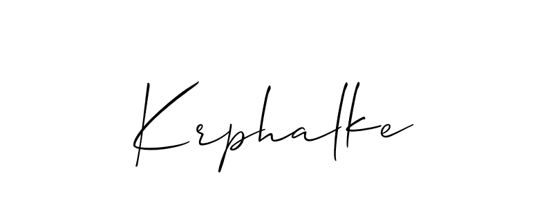 Create a beautiful signature design for name Krphalke. With this signature (Allison_Script) fonts, you can make a handwritten signature for free. Krphalke signature style 2 images and pictures png