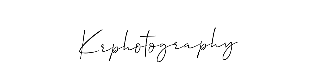 Create a beautiful signature design for name Krphotography. With this signature (Allison_Script) fonts, you can make a handwritten signature for free. Krphotography signature style 2 images and pictures png