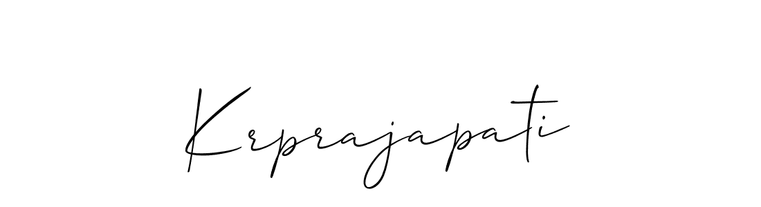 if you are searching for the best signature style for your name Krprajapati. so please give up your signature search. here we have designed multiple signature styles  using Allison_Script. Krprajapati signature style 2 images and pictures png