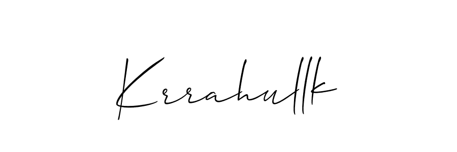 The best way (Allison_Script) to make a short signature is to pick only two or three words in your name. The name Krrahullk include a total of six letters. For converting this name. Krrahullk signature style 2 images and pictures png