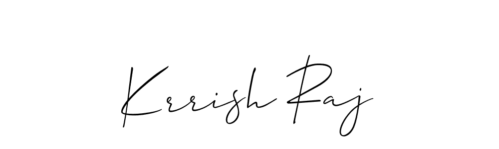 Allison_Script is a professional signature style that is perfect for those who want to add a touch of class to their signature. It is also a great choice for those who want to make their signature more unique. Get Krrish Raj name to fancy signature for free. Krrish Raj signature style 2 images and pictures png