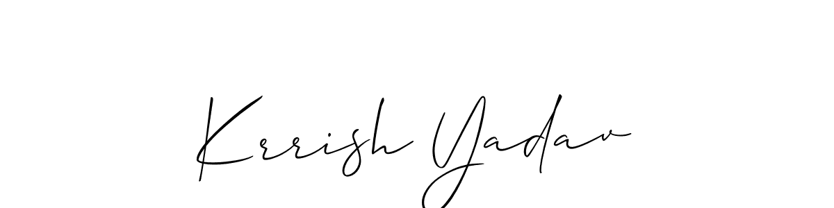 This is the best signature style for the Krrish Yadav name. Also you like these signature font (Allison_Script). Mix name signature. Krrish Yadav signature style 2 images and pictures png