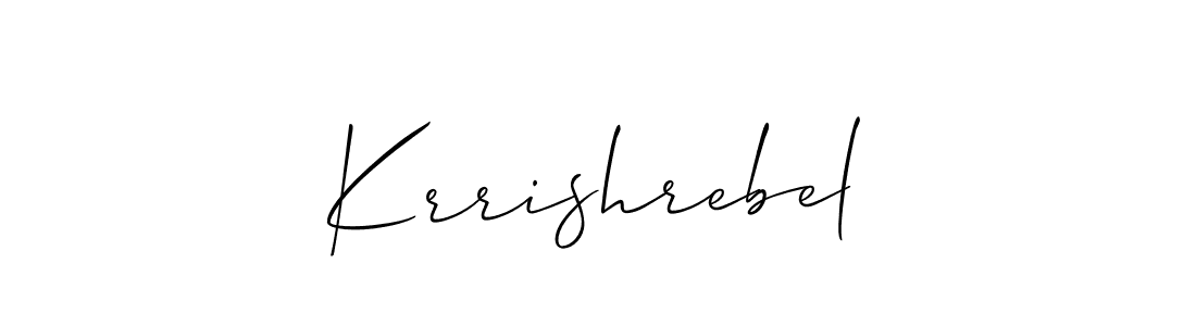 Make a beautiful signature design for name Krrishrebel. With this signature (Allison_Script) style, you can create a handwritten signature for free. Krrishrebel signature style 2 images and pictures png