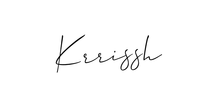 Also we have Krrissh name is the best signature style. Create professional handwritten signature collection using Allison_Script autograph style. Krrissh signature style 2 images and pictures png