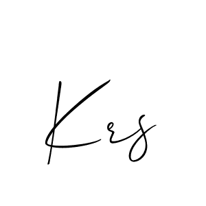 How to Draw Krs signature style? Allison_Script is a latest design signature styles for name Krs. Krs signature style 2 images and pictures png