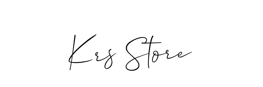 How to make Krs Store signature? Allison_Script is a professional autograph style. Create handwritten signature for Krs Store name. Krs Store signature style 2 images and pictures png