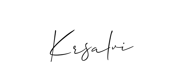 Create a beautiful signature design for name Krsalvi. With this signature (Allison_Script) fonts, you can make a handwritten signature for free. Krsalvi signature style 2 images and pictures png