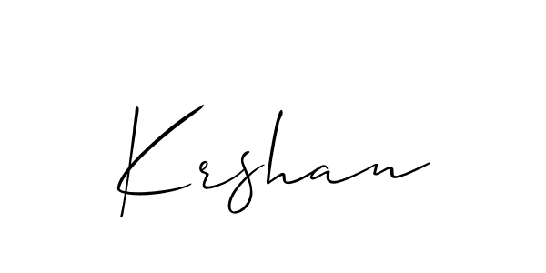 It looks lik you need a new signature style for name Krshan. Design unique handwritten (Allison_Script) signature with our free signature maker in just a few clicks. Krshan signature style 2 images and pictures png