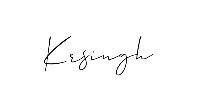 It looks lik you need a new signature style for name Krsingh. Design unique handwritten (Allison_Script) signature with our free signature maker in just a few clicks. Krsingh signature style 2 images and pictures png