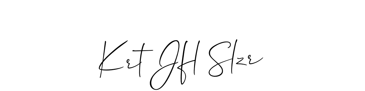 Check out images of Autograph of Krt Jfl Slzr name. Actor Krt Jfl Slzr Signature Style. Allison_Script is a professional sign style online. Krt Jfl Slzr signature style 2 images and pictures png