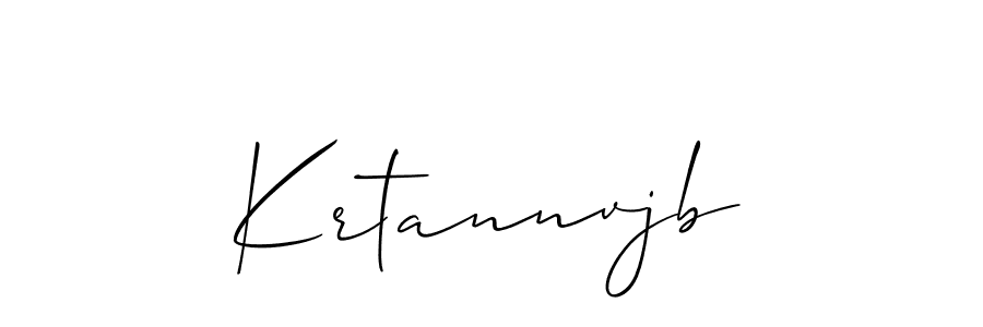 How to make Krtannvjb name signature. Use Allison_Script style for creating short signs online. This is the latest handwritten sign. Krtannvjb signature style 2 images and pictures png