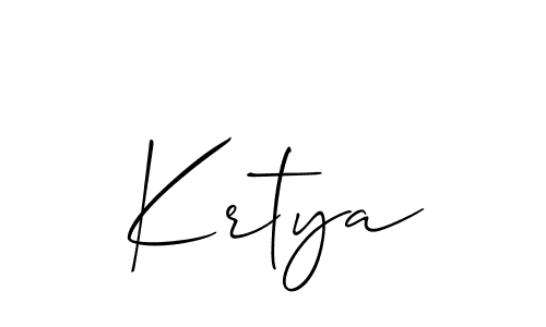 Best and Professional Signature Style for Krtya. Allison_Script Best Signature Style Collection. Krtya signature style 2 images and pictures png